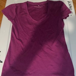 Short Sleeve V-Neck Purple Shirt!